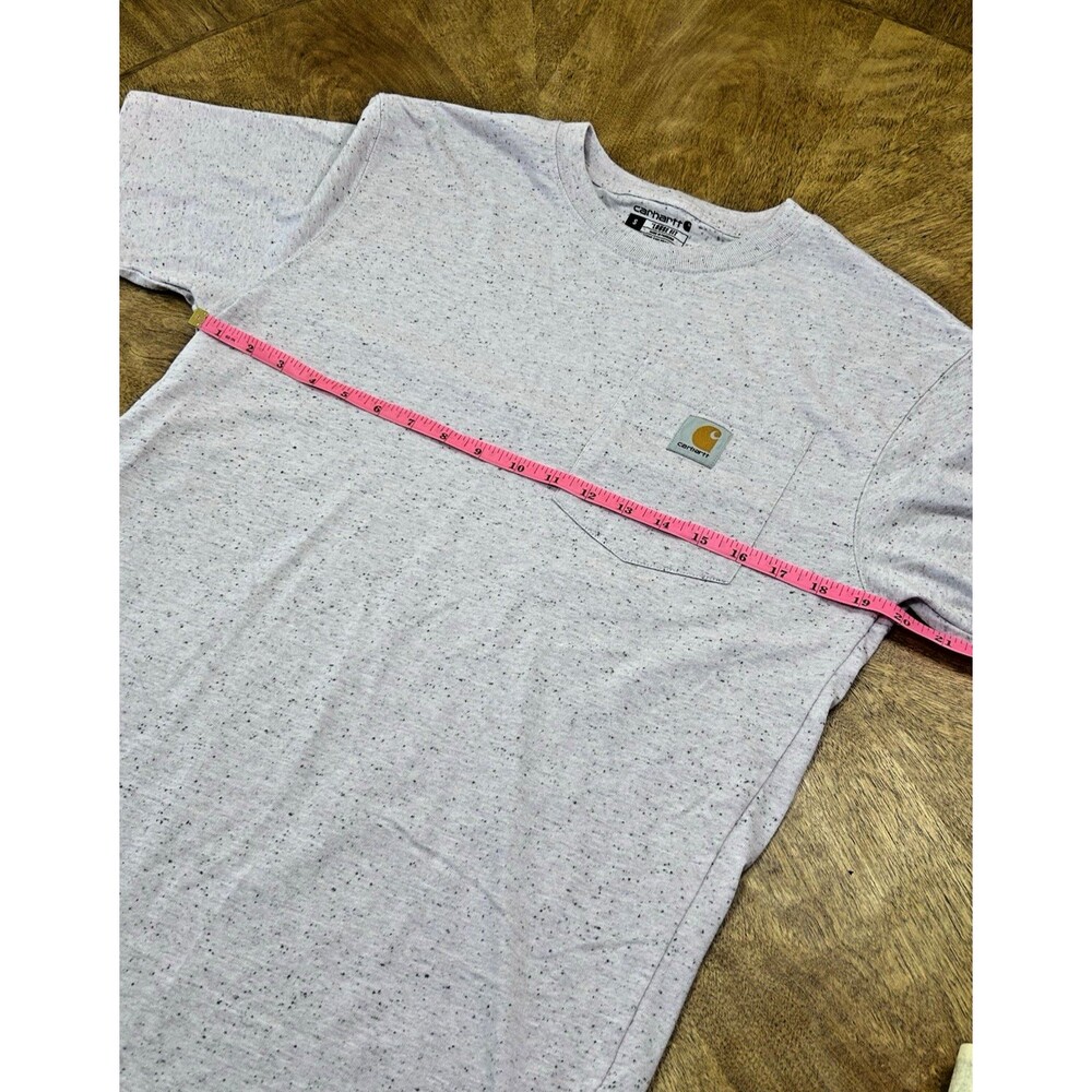 Mens Carhartt Pocket T Shirt Short Sleeve LAVENDER Speckled Size Small Loose Fit